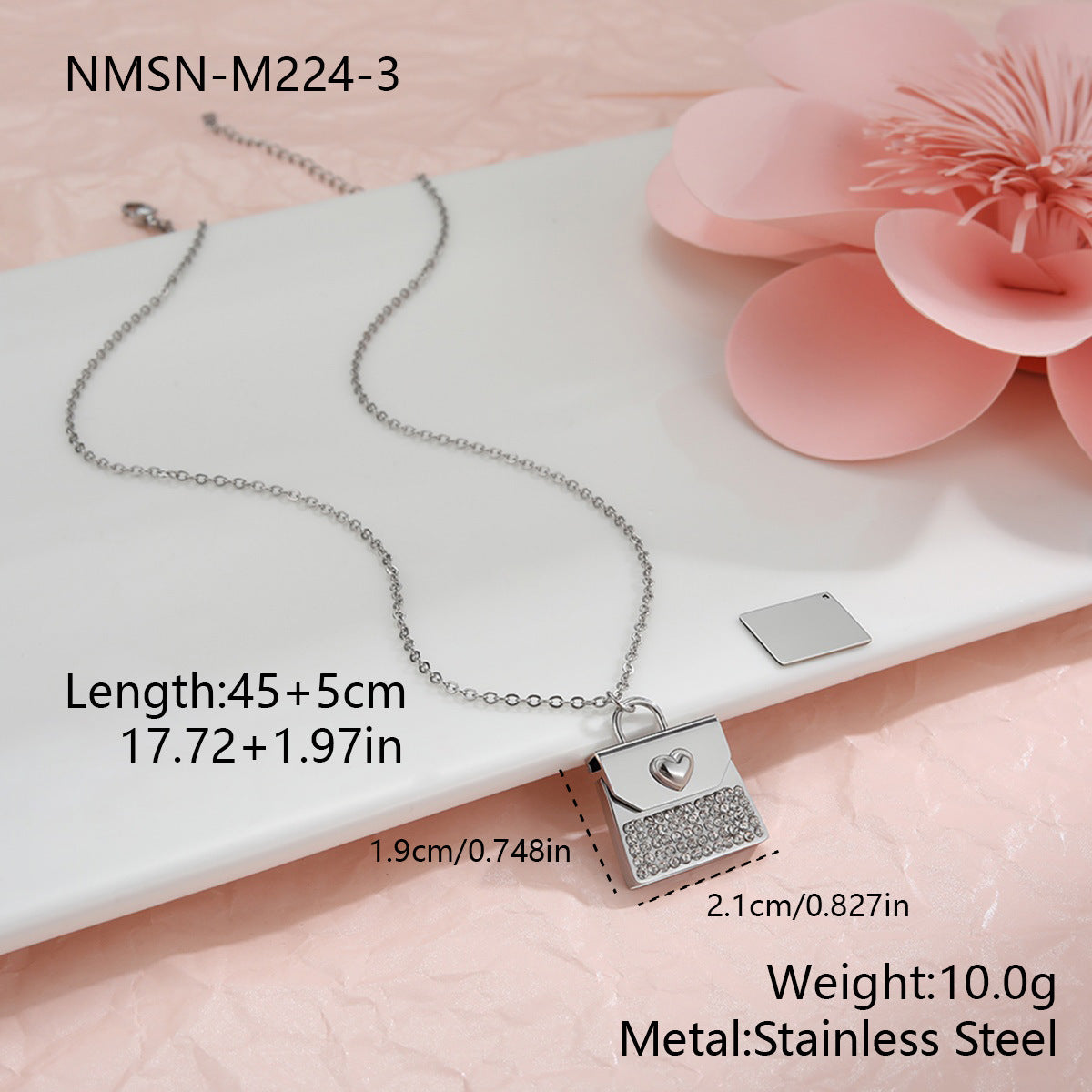 Envelope Heart Necklace