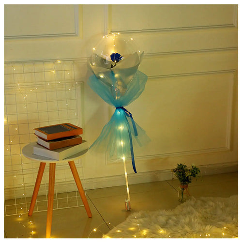LED Luminous Transparent Balloon Rose Bouquet