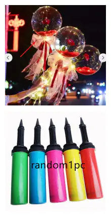 LED Luminous Transparent Balloon Rose Bouquet